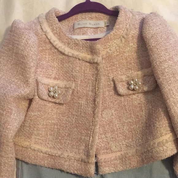 Host Pick!!! Blink Blank Tweed jacket toddler 3-4 - Picture 4 of 4